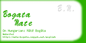 bogata mate business card